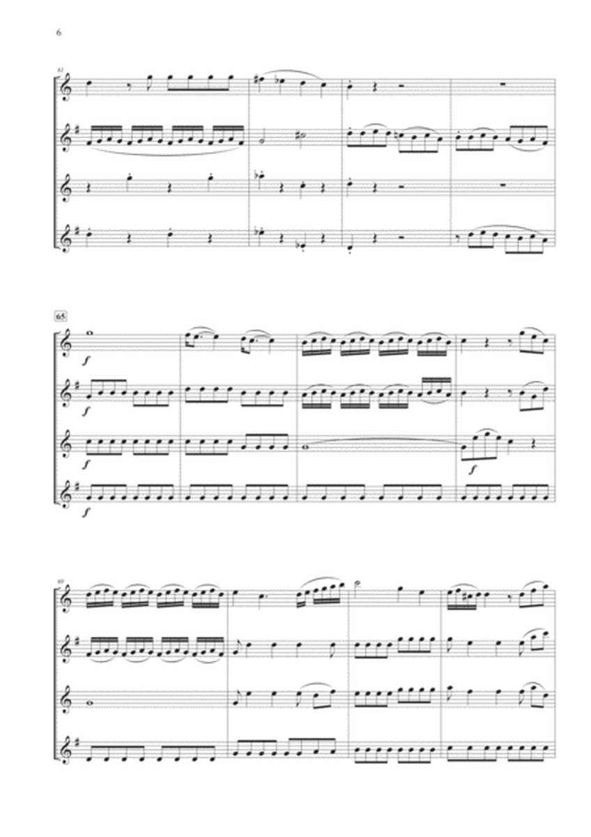 Divertimento N° 1 K. 136 for Saxophone Quartet image number null