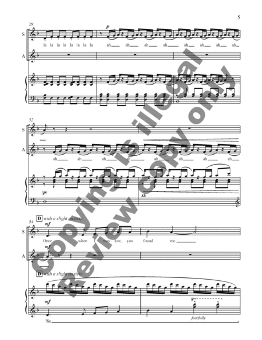 Blessings from the Children: 3. On Morning Wings 2-Part scores gallery preview page 15