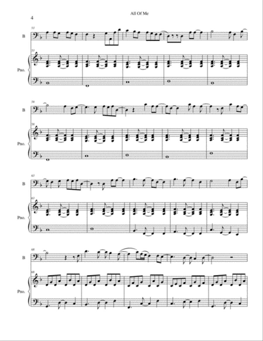 All Of Me Bassoon scores gallery preview page 4