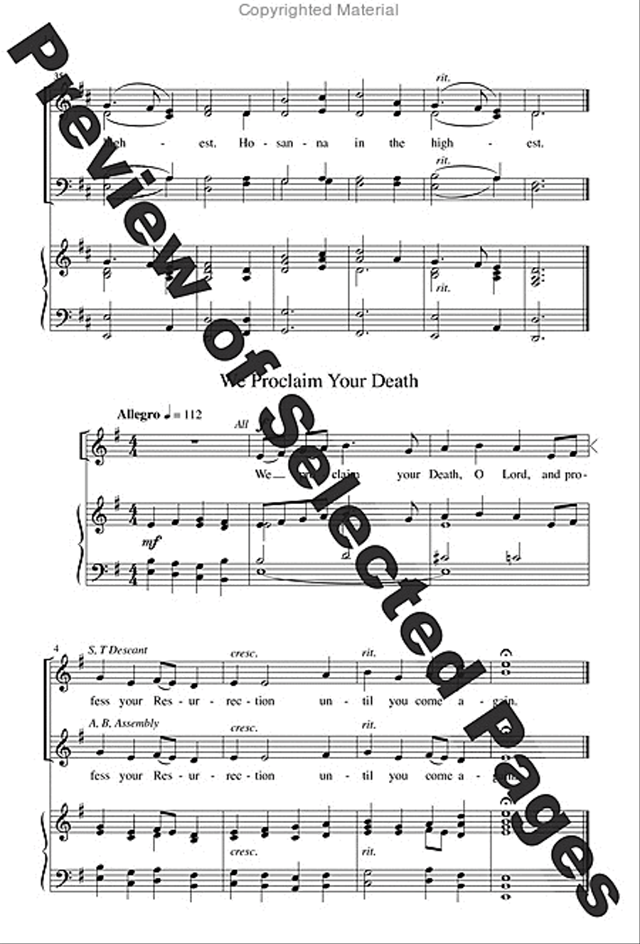 Missa Pacem - Choral / Accompaniment edition 4-Part scores gallery preview page 8