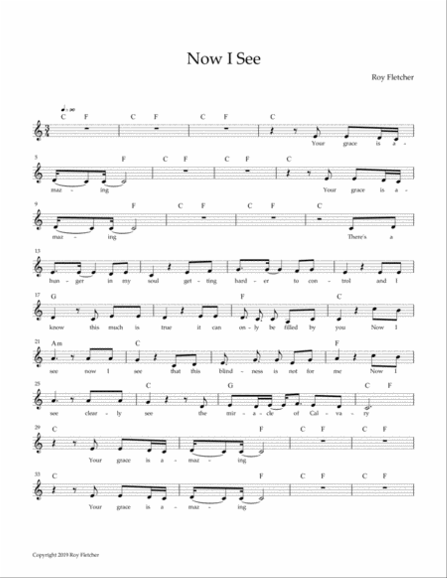 Now I See Voice Solo scores gallery preview page 1