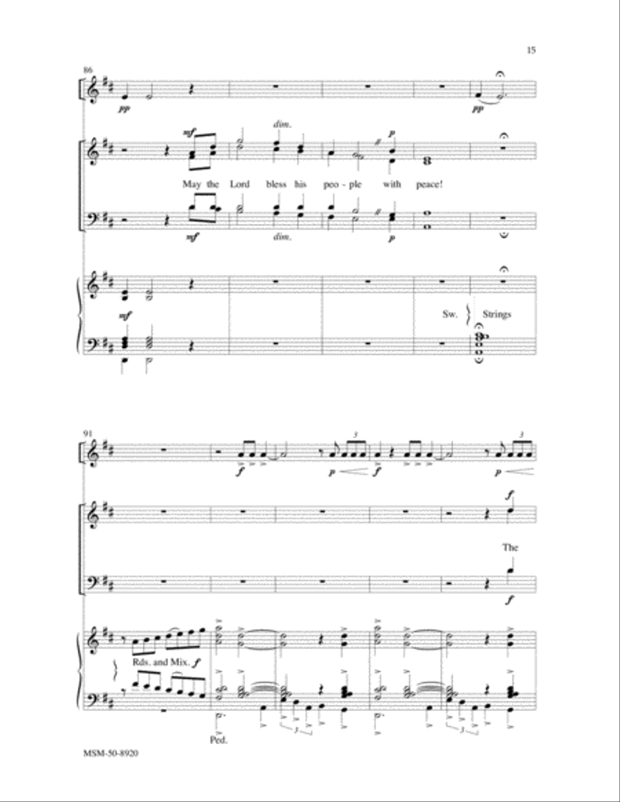 The Lord Will Reign For Ever 4-Part scores gallery preview page 8