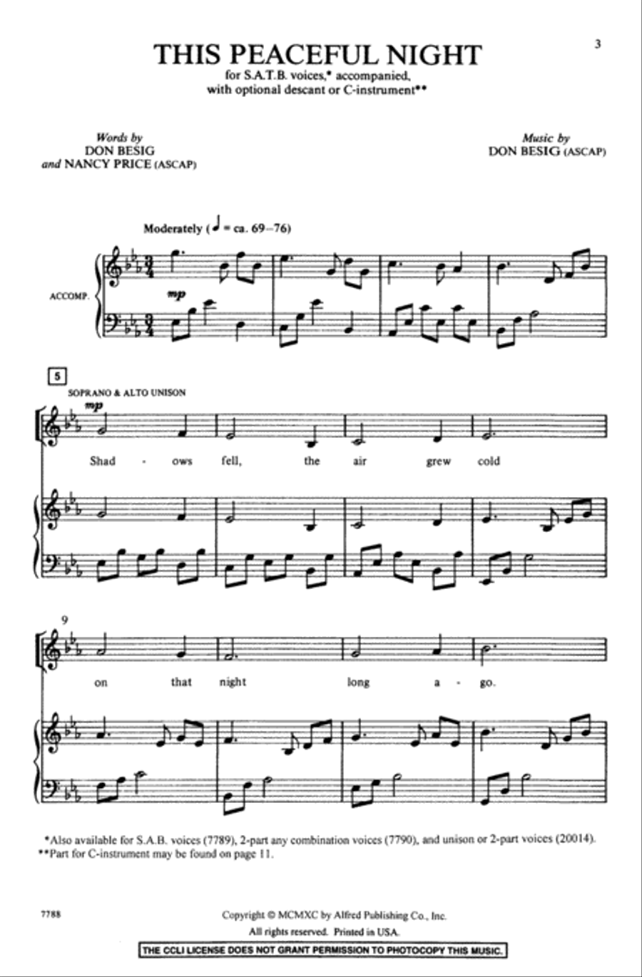 This Peaceful Night 4-Part scores gallery preview page 2