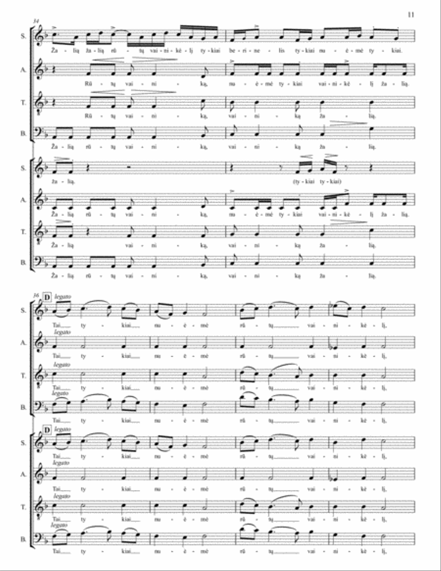 Tykus, Tykus 4-Part scores gallery preview page 7