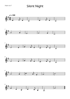 Silent Night - French Horn Solo
