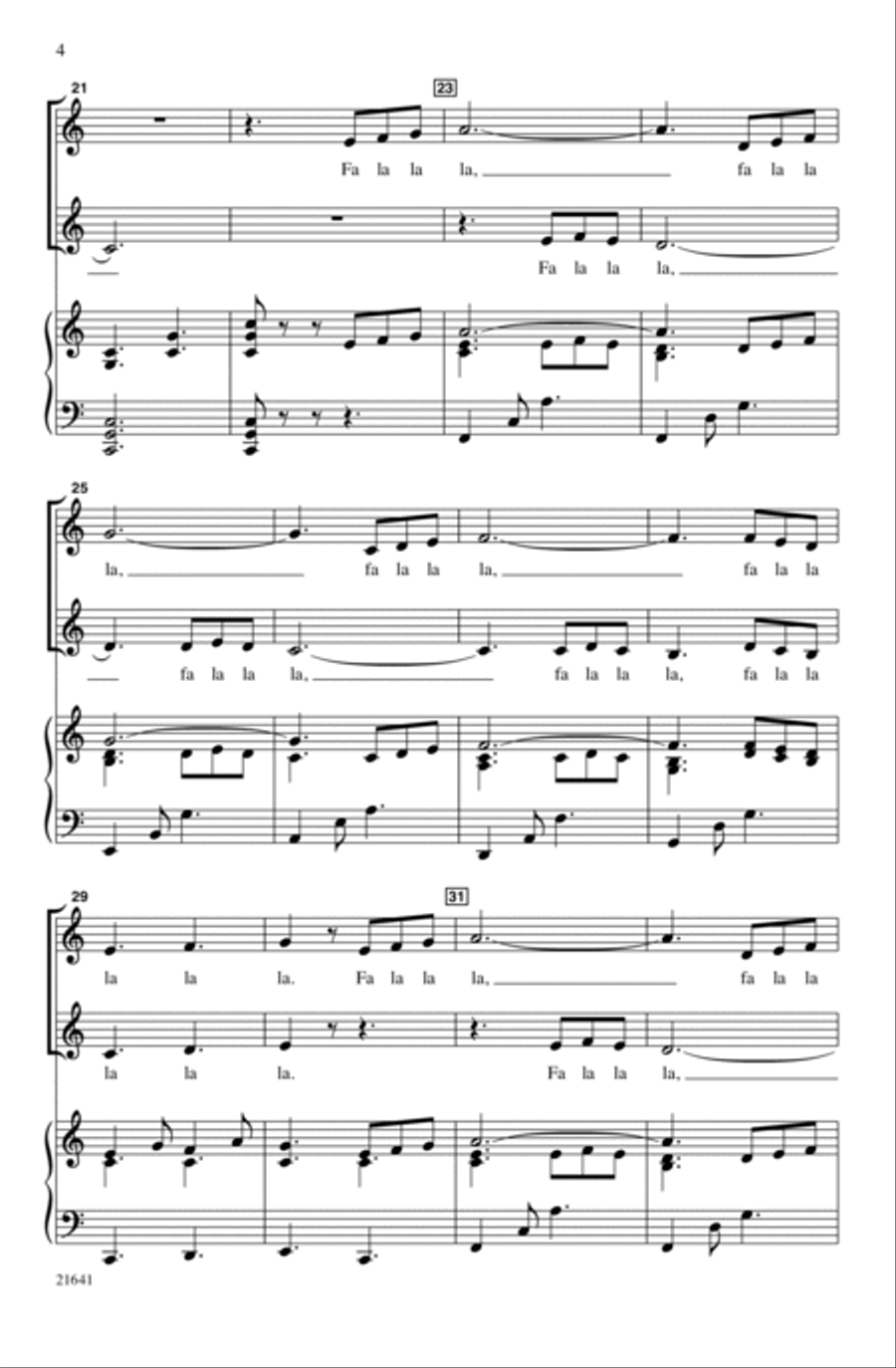 Antiphonal Deck the Hall Antiphonal Deck the Hall 2-Part scores gallery preview page 4