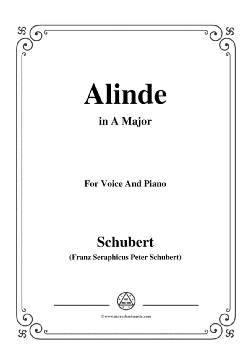 Schubert-Alinde,in A Major,Op.81,No.1,for Voice and Piano image number null