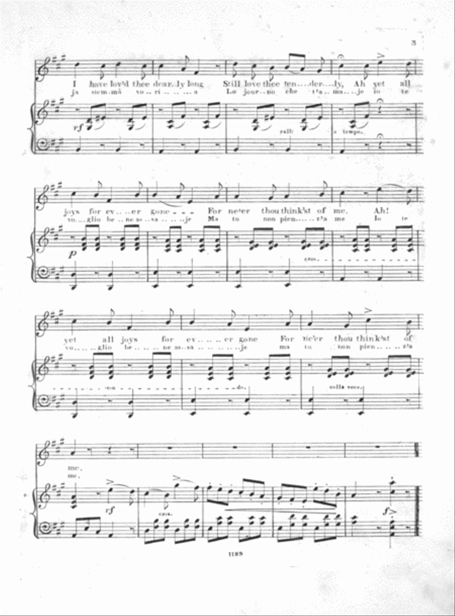 I Love Thee, Ah! How Well (To te voglio bene assaje) Voice scores gallery preview page 3