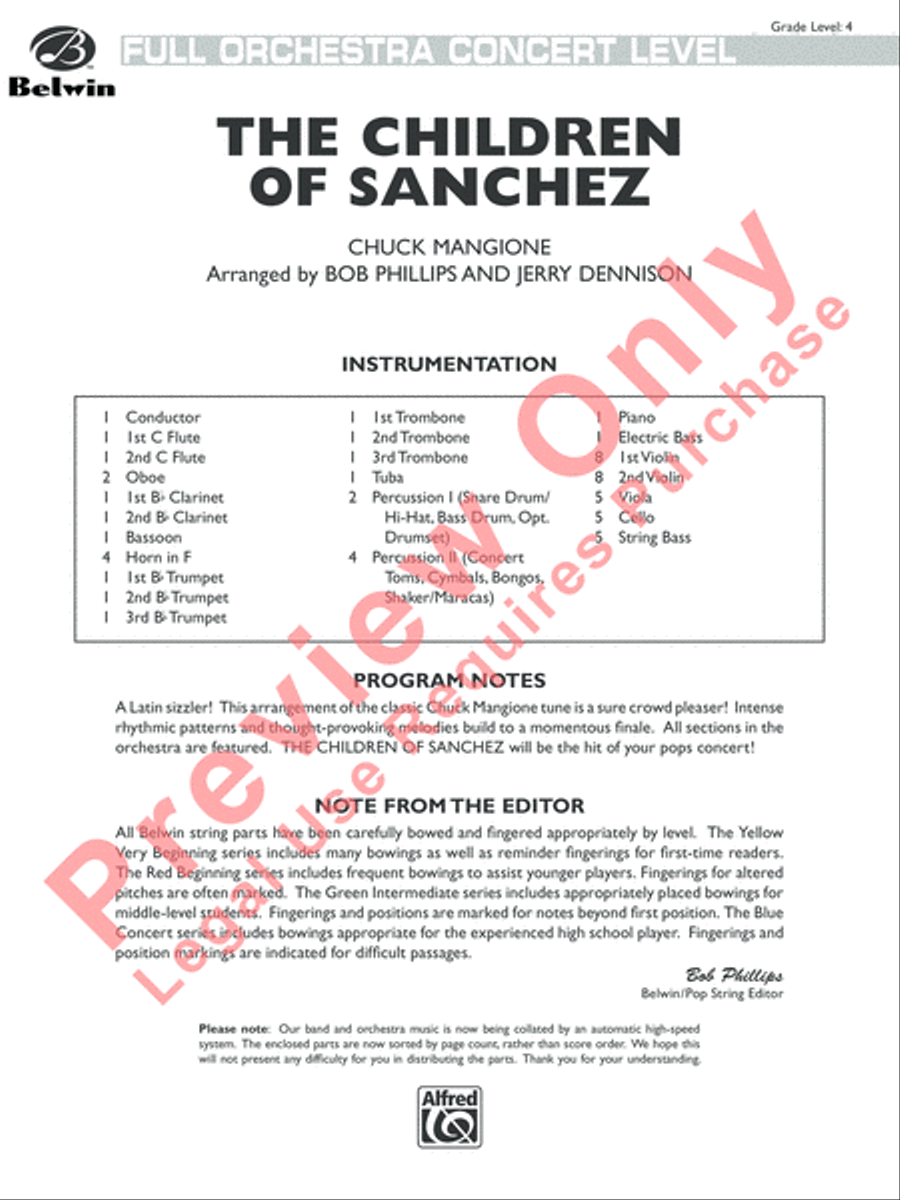 The Children of Sanchez The Children of Sanchez Full Orchestra scores gallery preview page 2