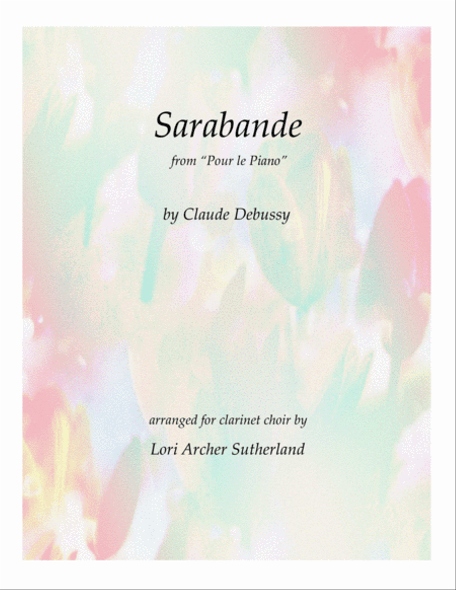 Sarabande (from Pour le Piano) Clarinet Choir scores gallery preview page 1