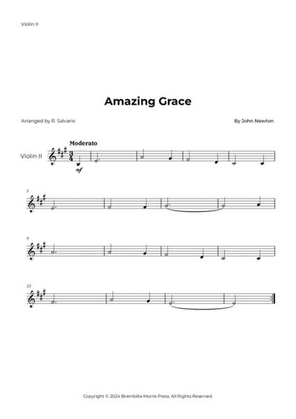 Amazing Grace - String Quintet image number null