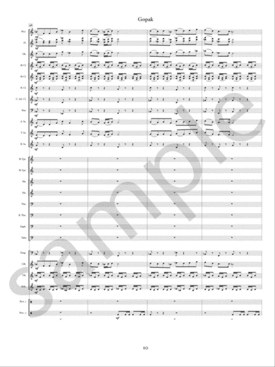 Gopak Concert Band scores gallery preview page 13