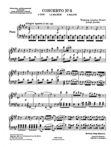Concerto No. 5 in A Major, K. 219