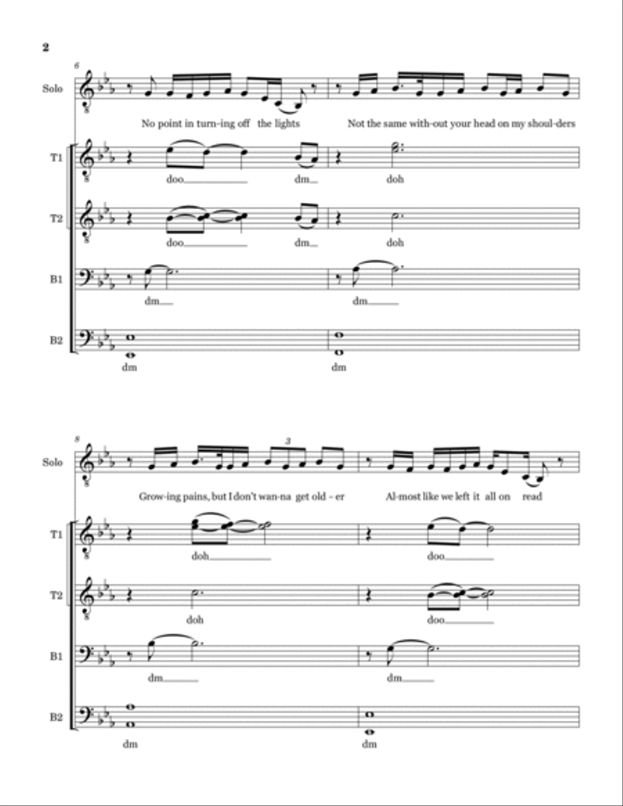 Die For You Die For You TTBB scores gallery preview page 2