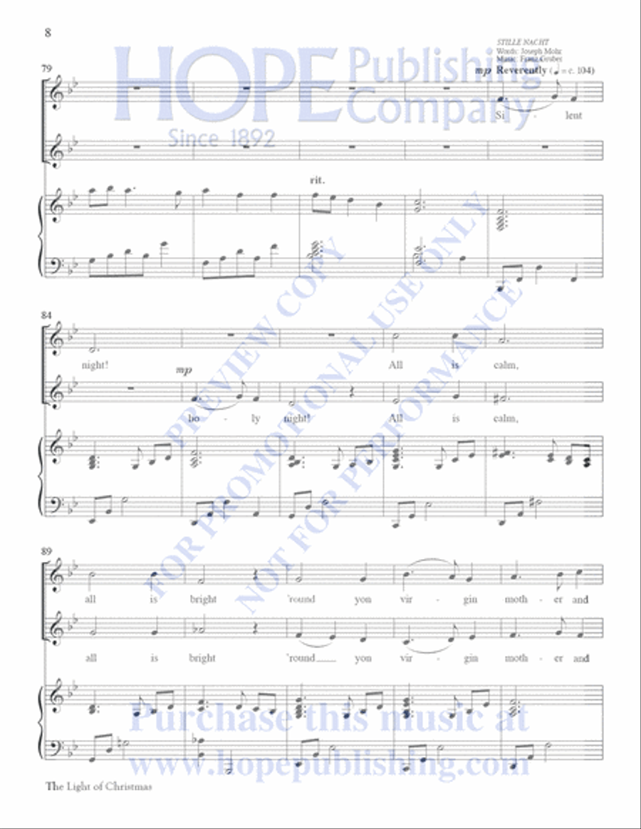 The Light of Christmas Handbell Choir scores gallery preview page 8