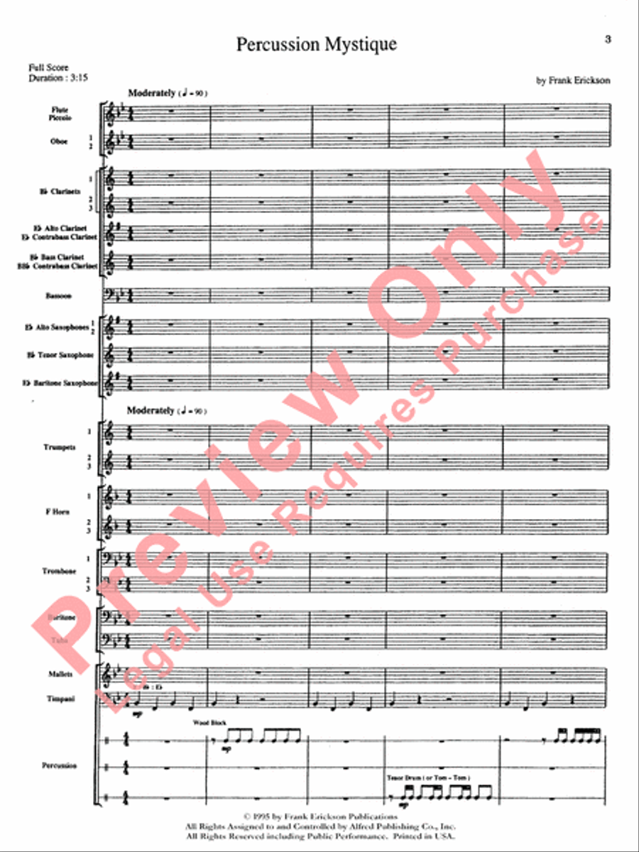 Percussion Mystique Concert Band scores gallery preview page 4