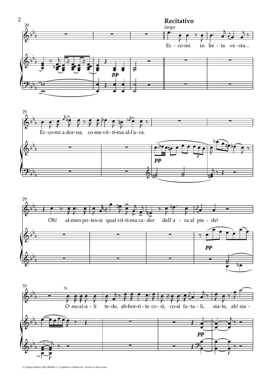 Eccomi in lieta vesta Eccomi in lieta vesta Piano, Vocal scores gallery preview page 4