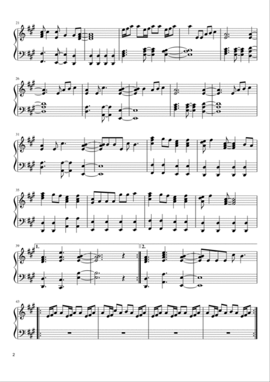 Avicii - Heaven Piano Solo scores gallery preview page 2