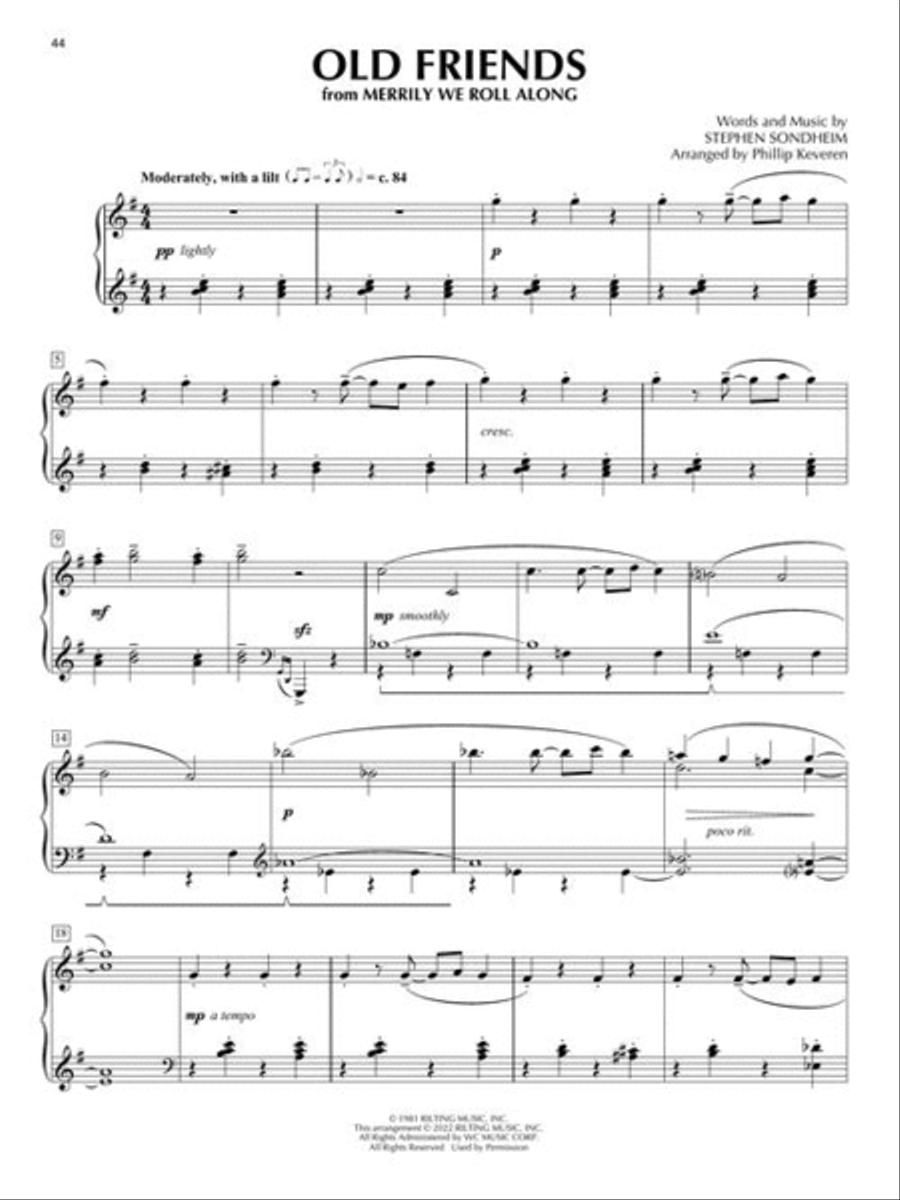 Sondheim for Piano Solo