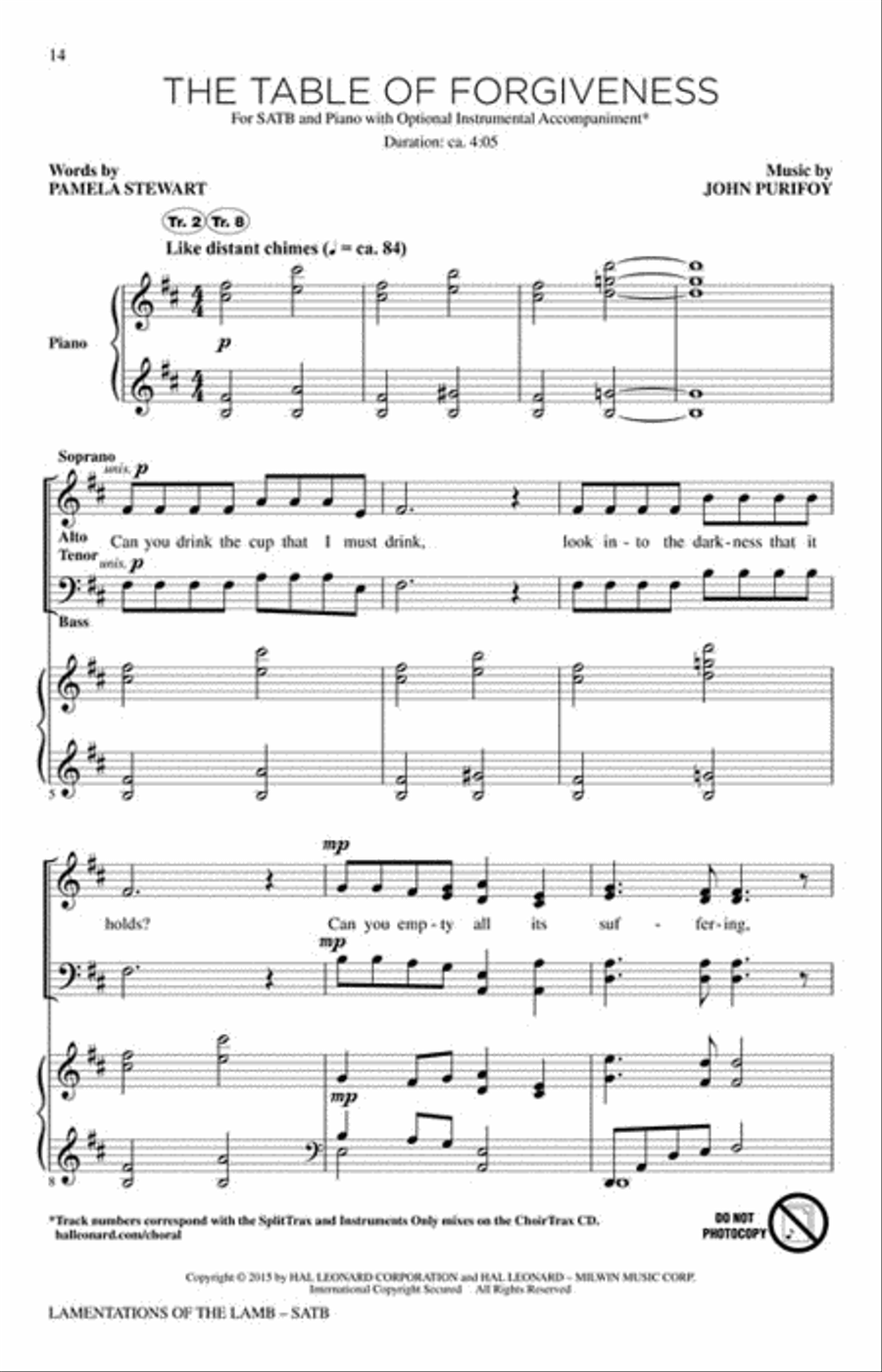 Lamentations of the Lamb 4-Part scores gallery preview page 3
