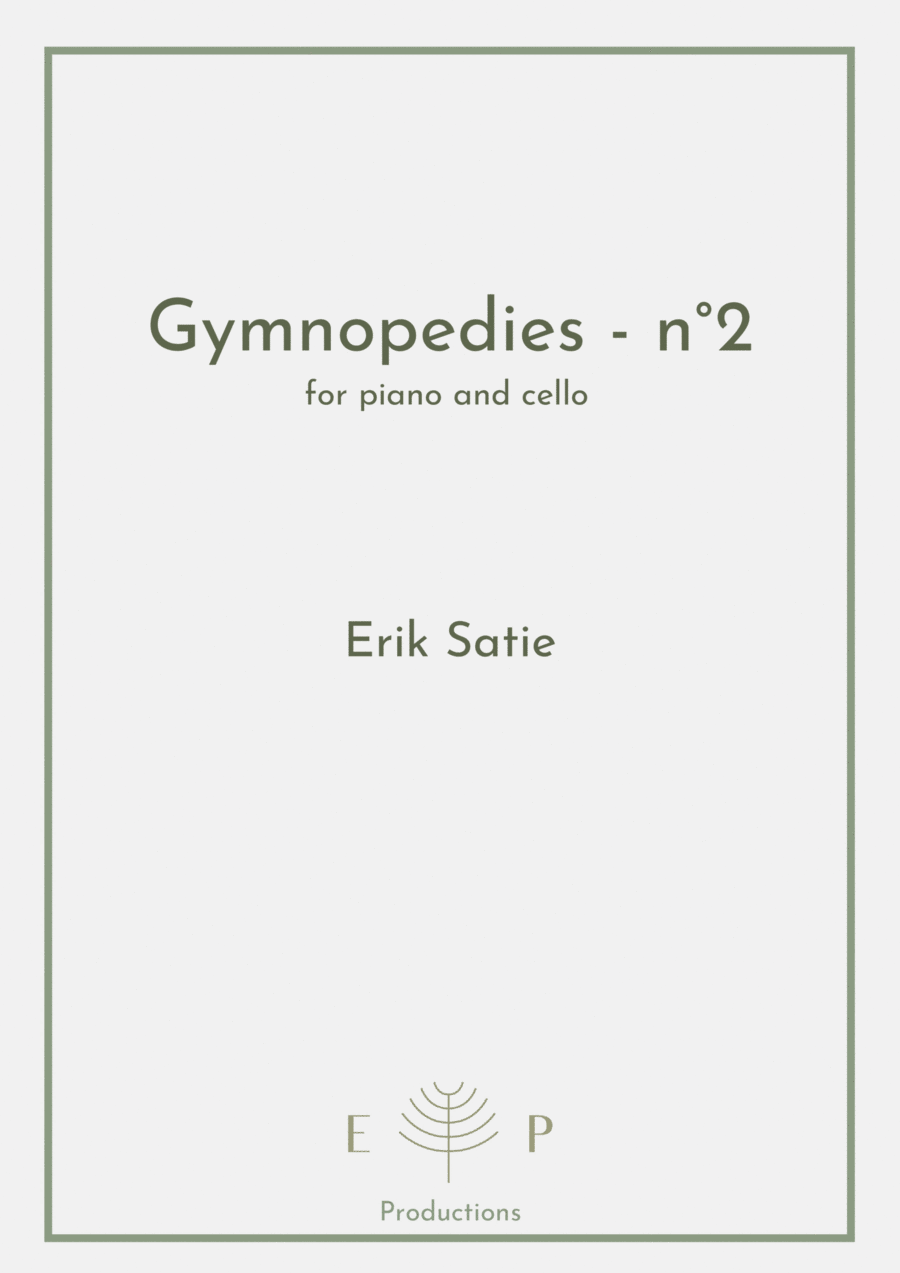 Gymnopedie - n°2 for cello and piano Piano scores gallery preview page 1