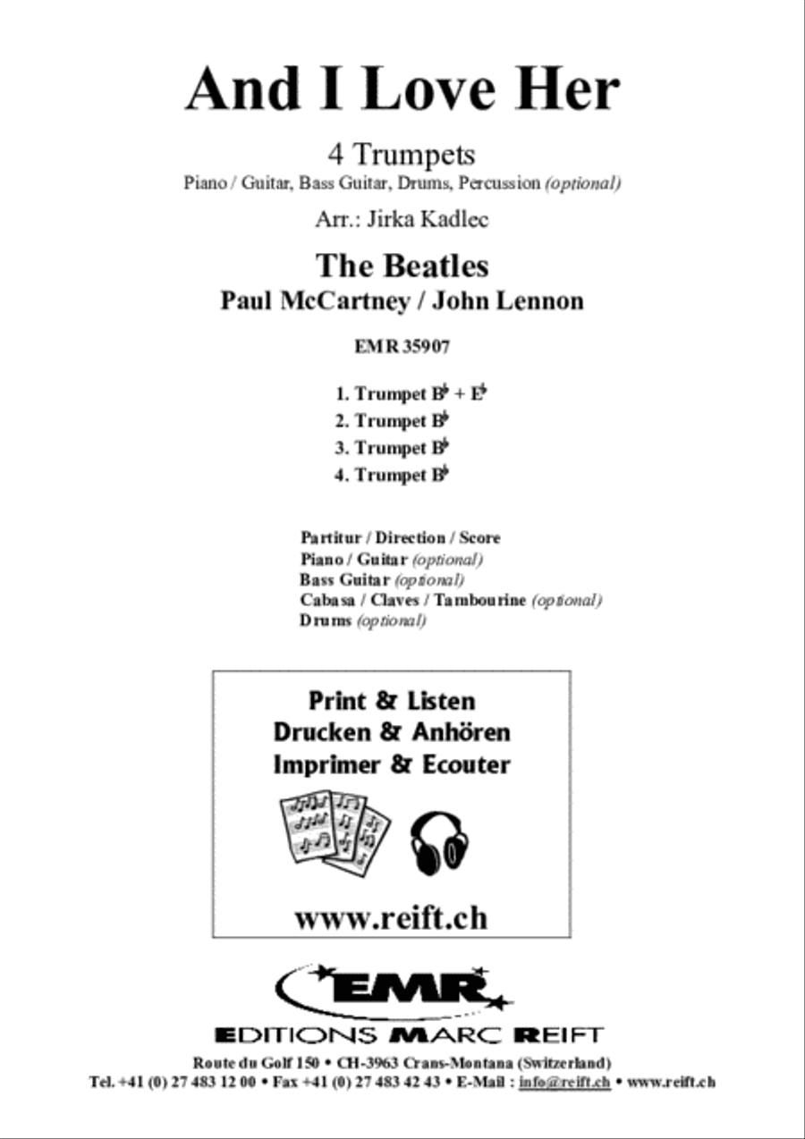 And I Love Her Trumpet scores gallery preview page 2