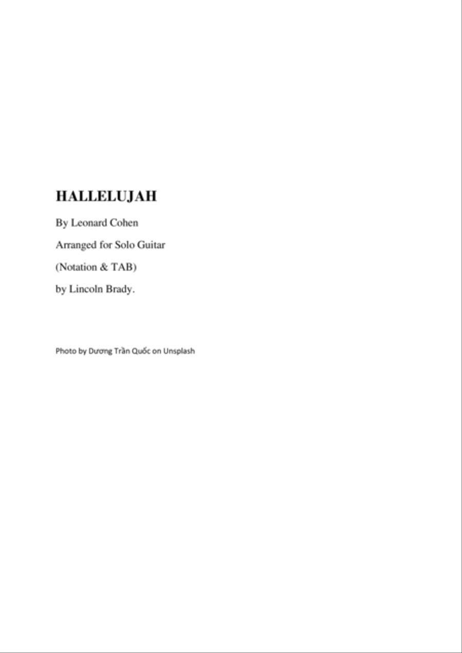 Hallelujah Hallelujah Electric Guitar scores gallery preview page 2