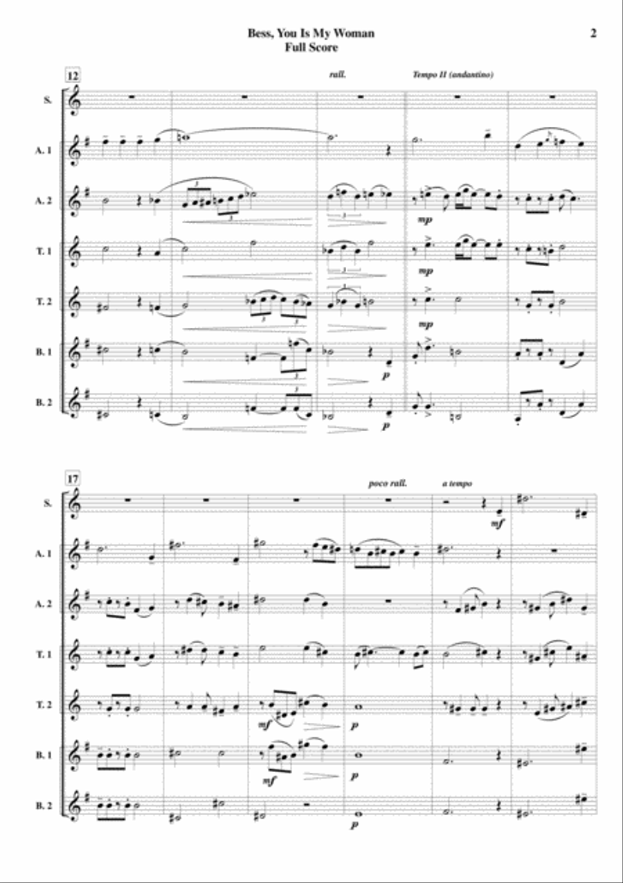Bess, You Is My Woman from PORGY AND BESS ® Woodwind Ensemble scores gallery preview page 3
