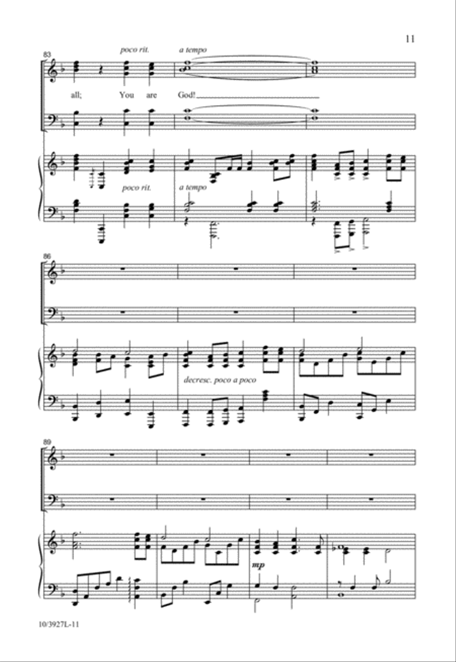 You Alone Are God SSATB scores gallery preview page 12