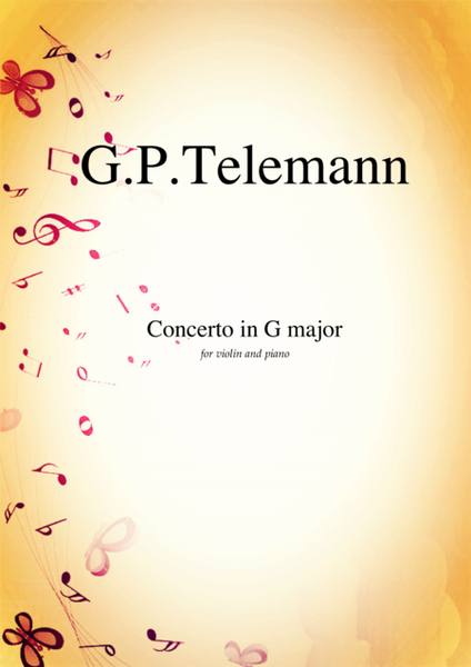 Concerto in G major by Georg Philipp Telemann for violin and piano
