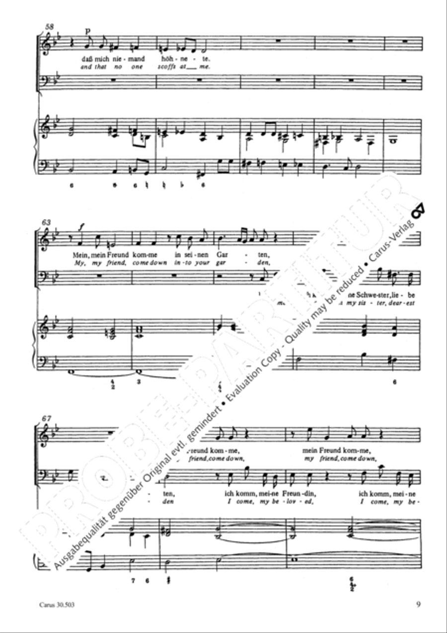 My beloved, you are fair (Meine Freundin, du bist schon) 4-Part scores gallery preview page 12