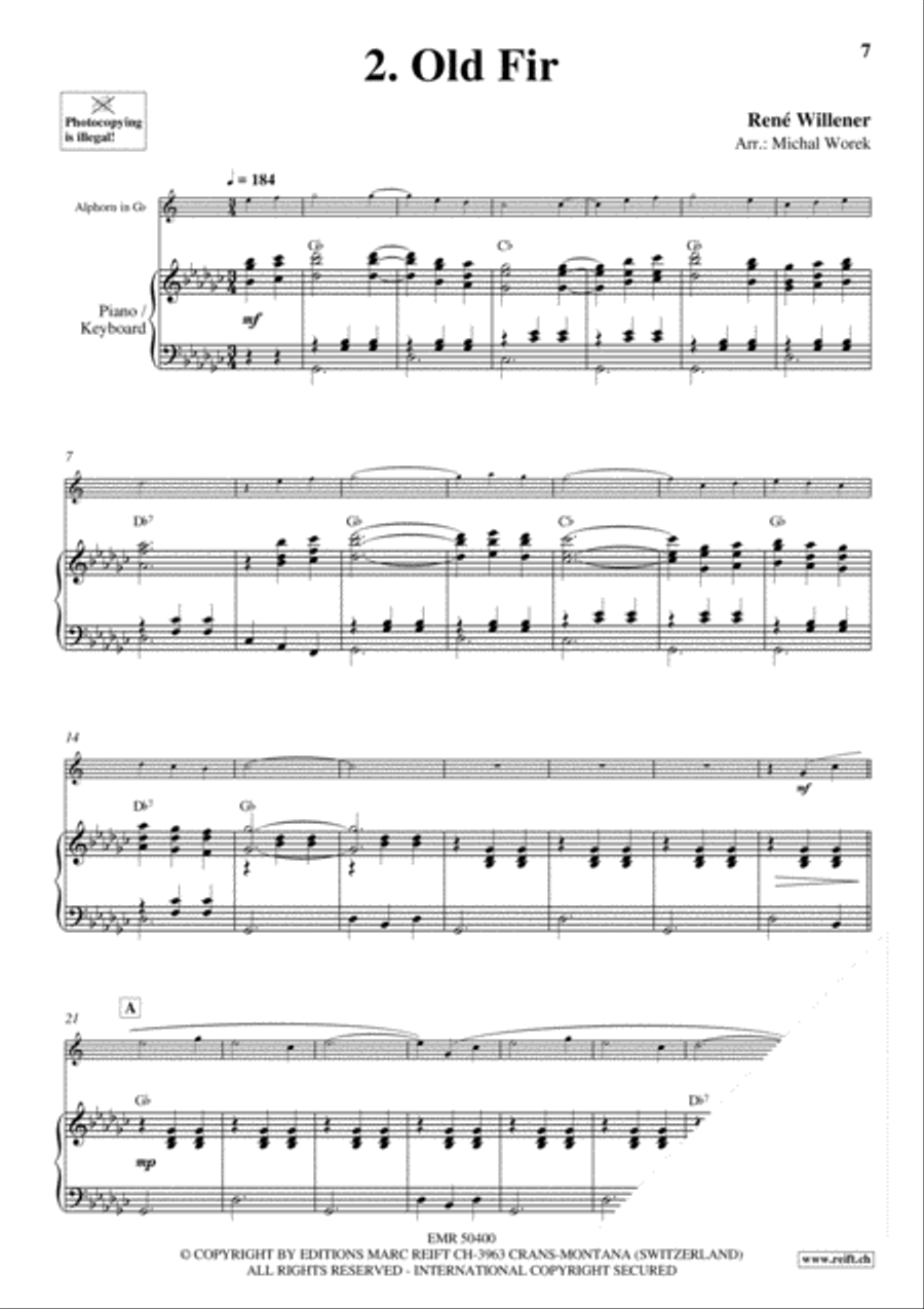 20 Alphorn Solos Volume 2 Piano Accompaniment scores gallery preview page 4
