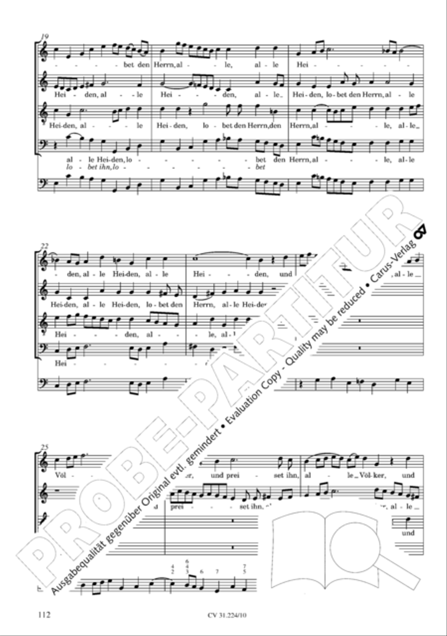 The complete motets (without Bc) Choir scores gallery preview page 119