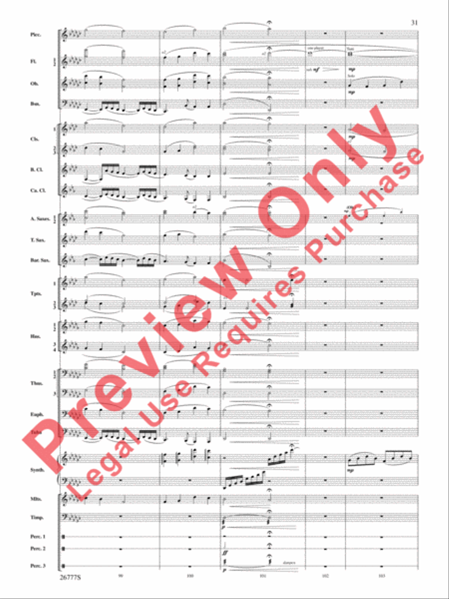Soaring with John Williams Concert Band scores gallery preview page 32