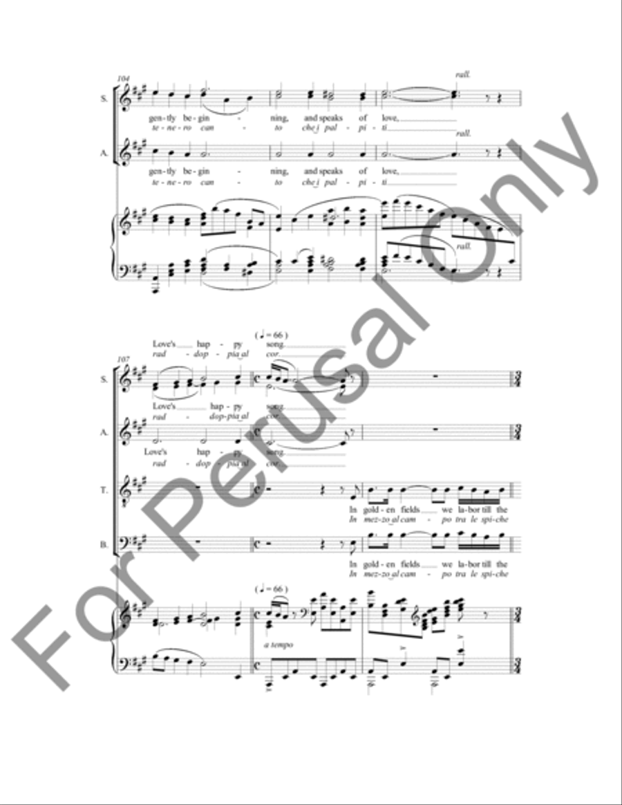 Song Of Spring 4-Part scores gallery preview page 9