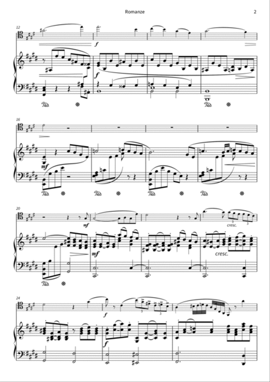 Romanze Piano Accompaniment scores gallery preview page 4
