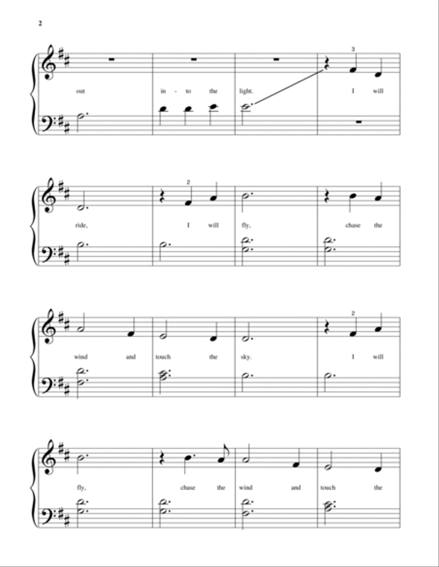Touch The Sky (From Brave) Piano Solo scores gallery preview page 2