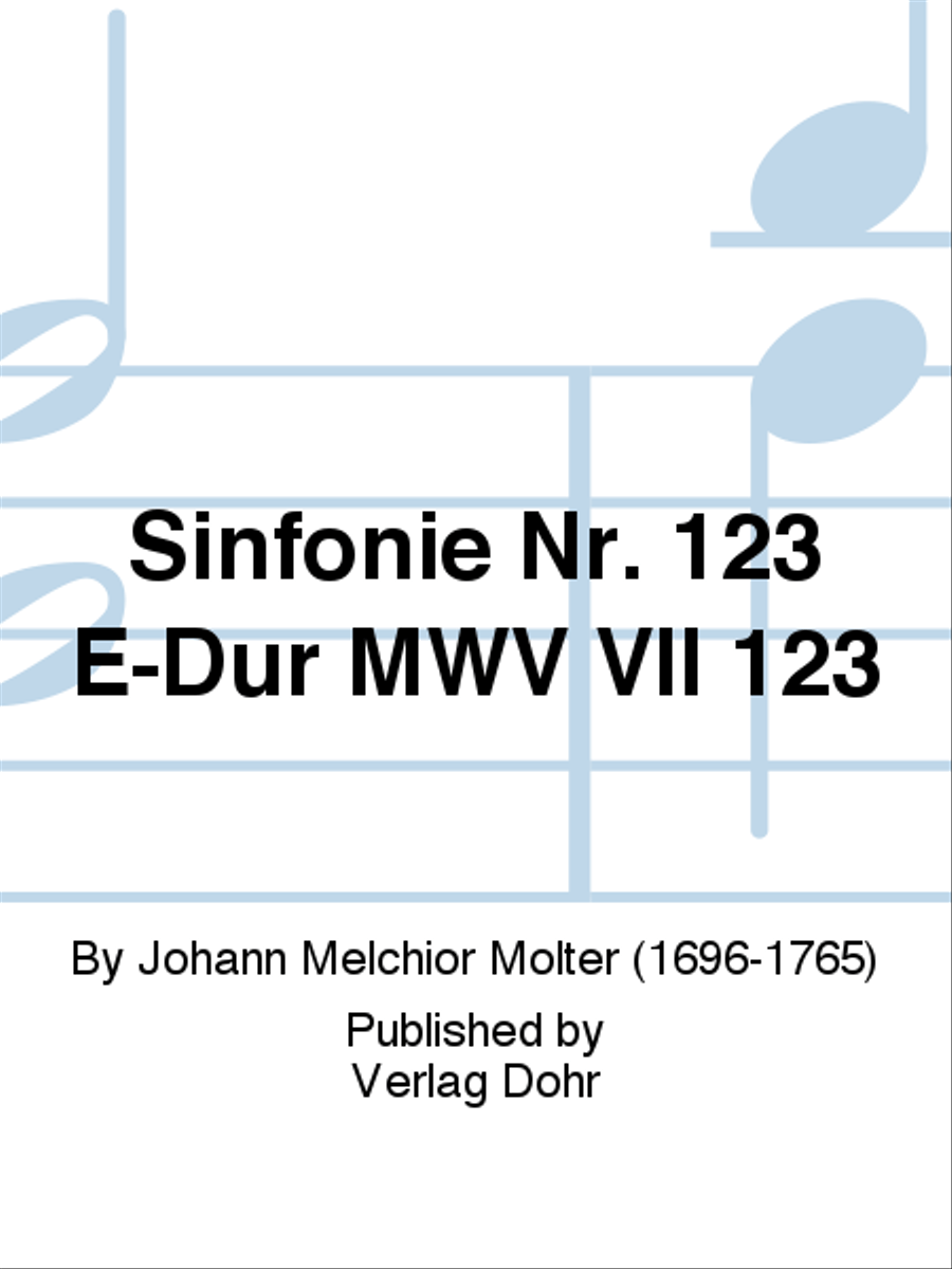 Sinfonie Nr. 123 E-Dur MWV VII 123 Flute scores gallery preview page 1