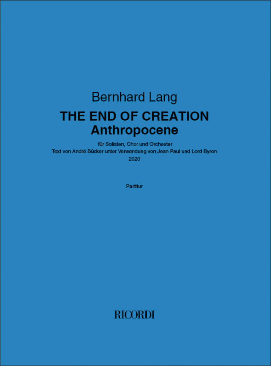 THE END OF CREATION - Anthropocene