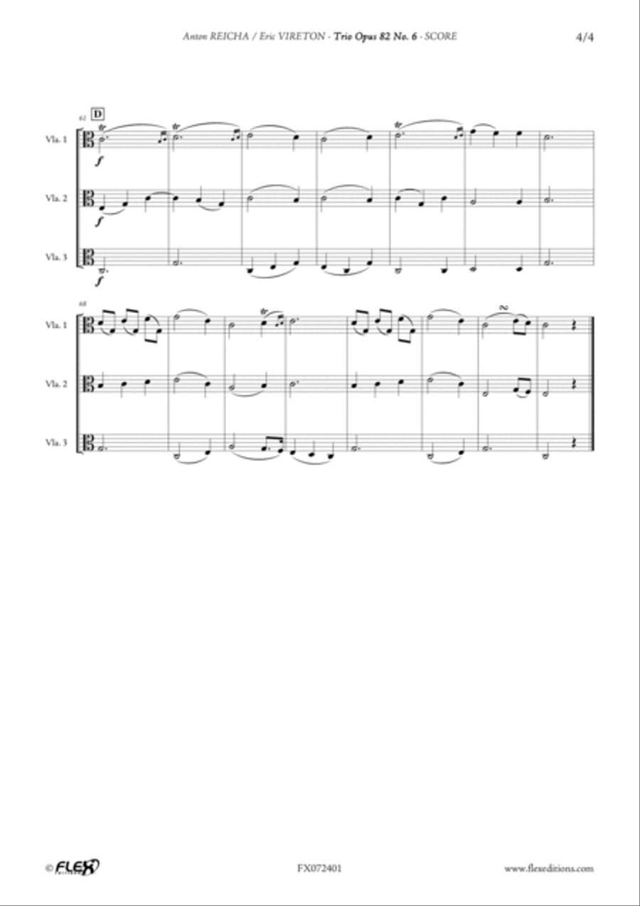 Trio Opus 82 No. 6 Viola scores gallery preview page 4