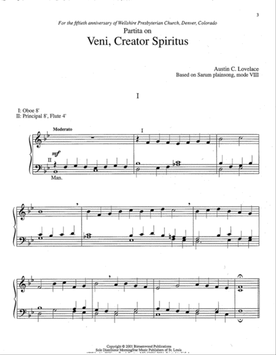 Partita on Veni, Creator Spiritus Organ scores gallery preview page 2