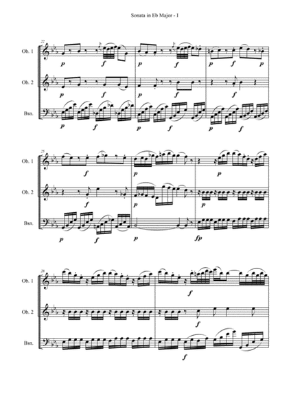 Sonata in Eb Major K.282 for Double Reed Trio image number null