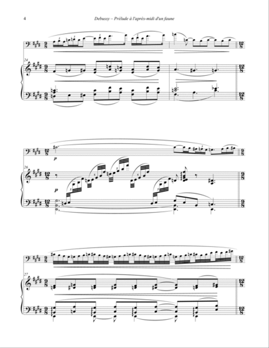 Debussy - Prélude à l’après-midi d’un faune- Afternoon of a Faun for Euphonium & Piano image number null