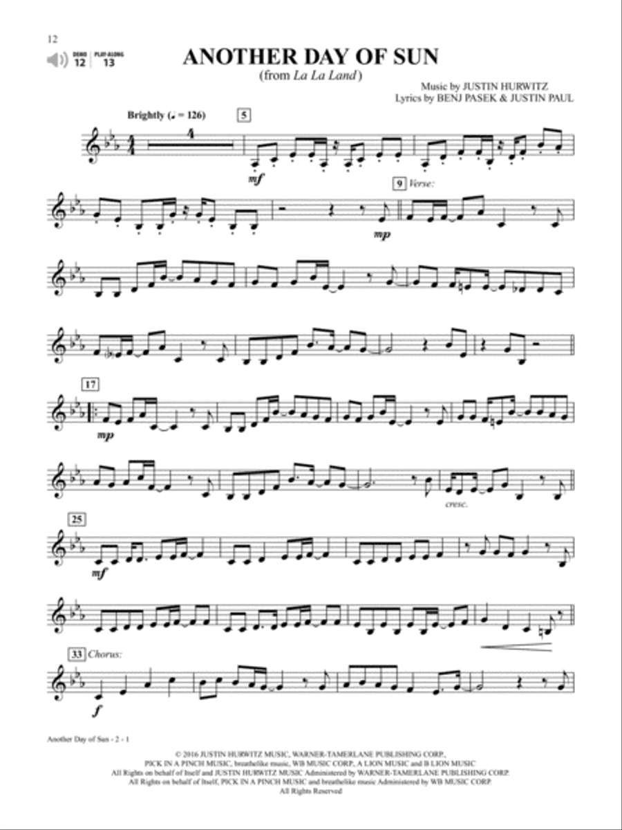 Top Broadway & Movie Songs Instrumental Solos Horn Solo scores gallery preview page 5