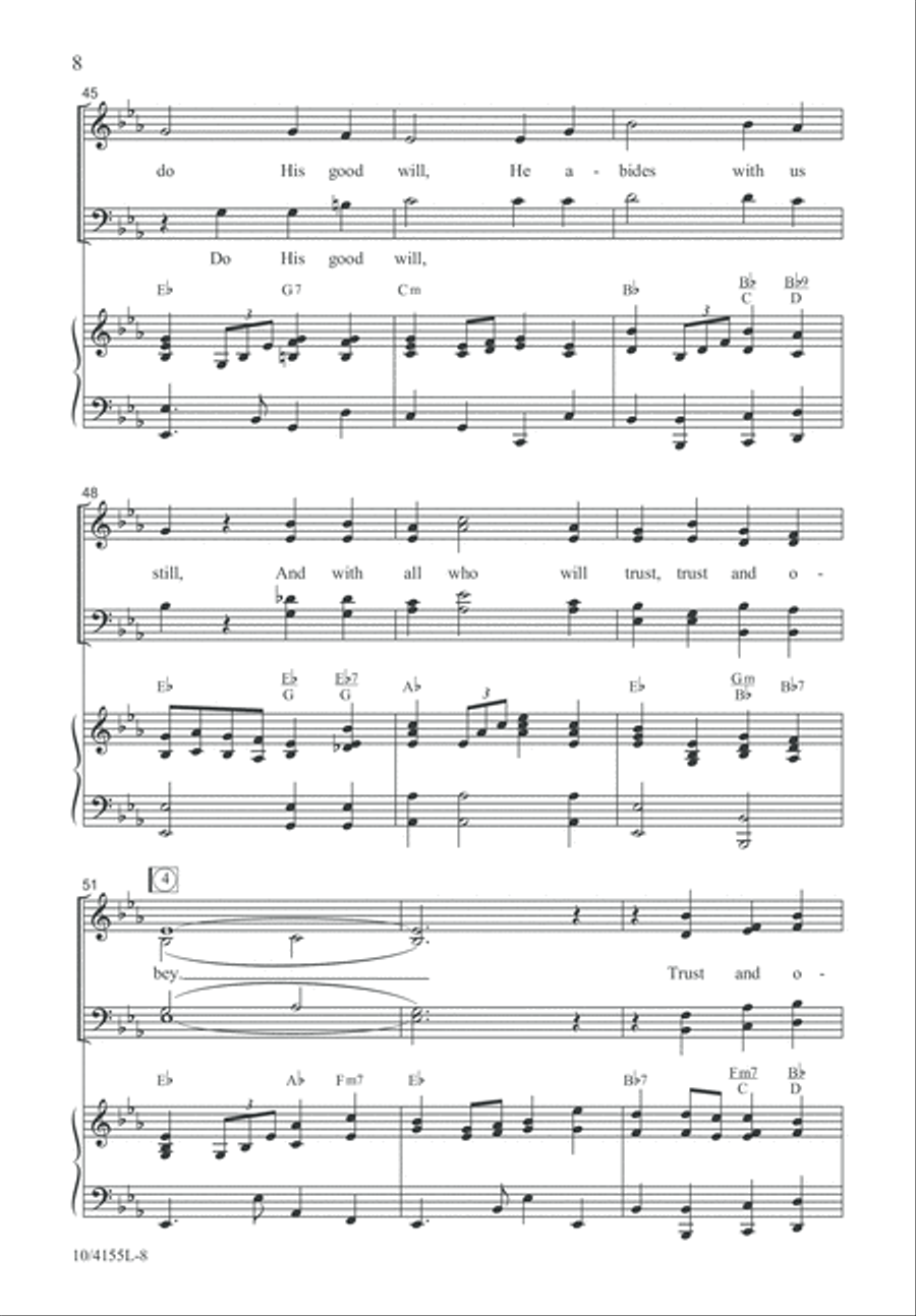 A Closer Walk with Thee 4-Part scores gallery preview page 8
