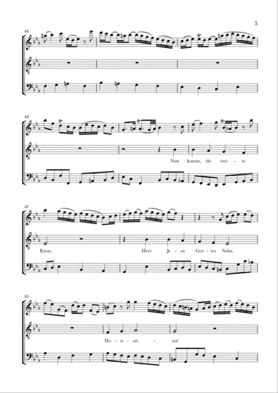 Bach - Wachet auf, ruft uns die Stimme BWV 140 (for Flute, Tenor and Trombone) Brass Ensemble scores gallery preview page 5