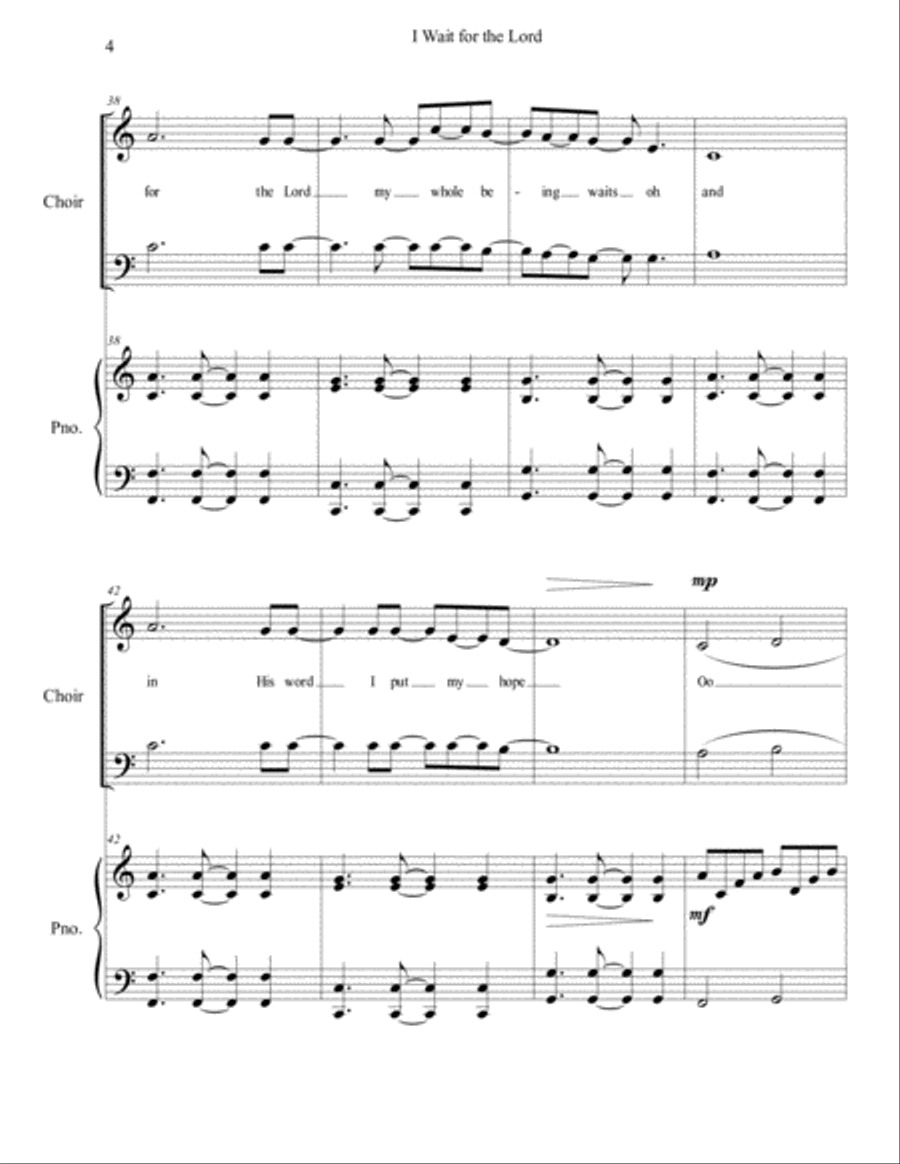 I'll Wait for the Lord 4-Part scores gallery preview page 4