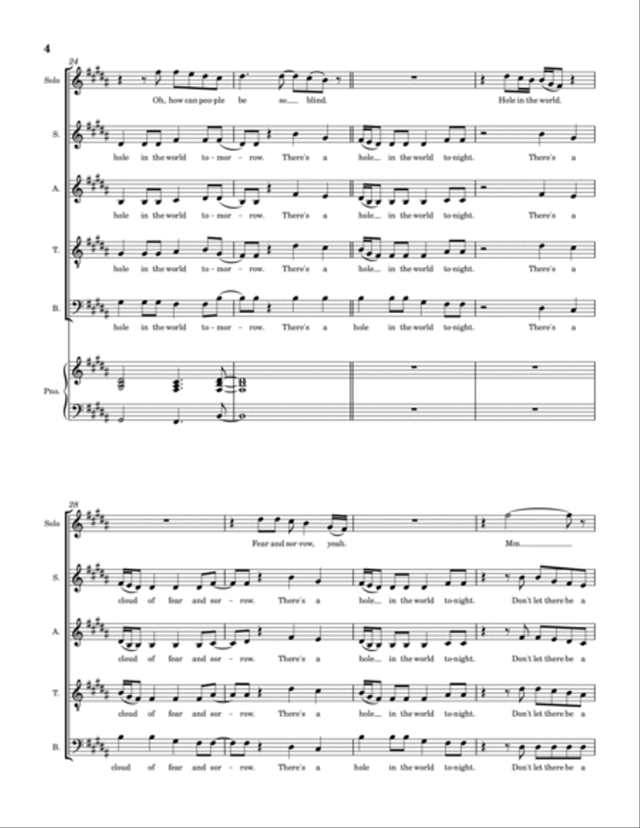 Hole In The World 4-Part scores gallery preview page 5