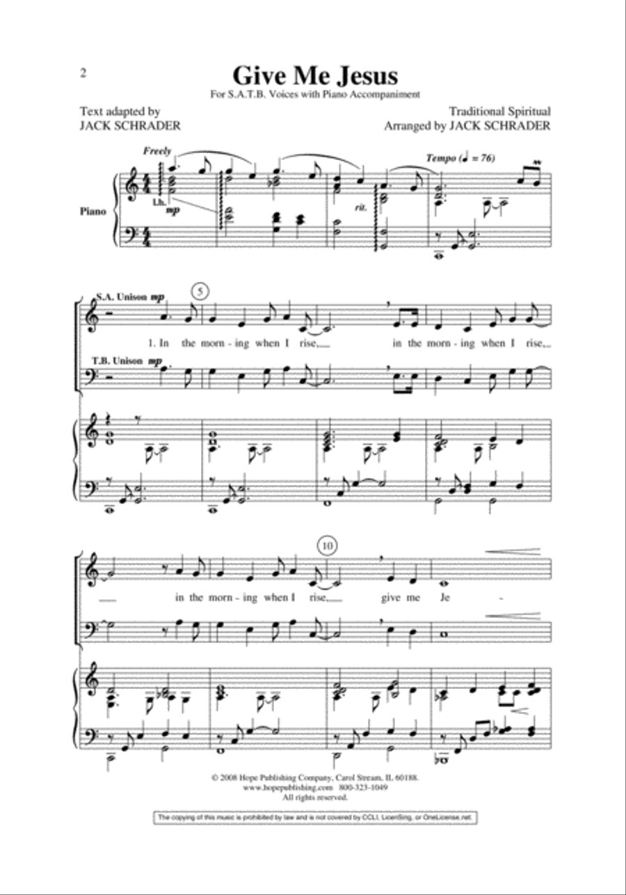 Give Me Jesus Give Me Jesus 4-Part scores gallery preview page 9