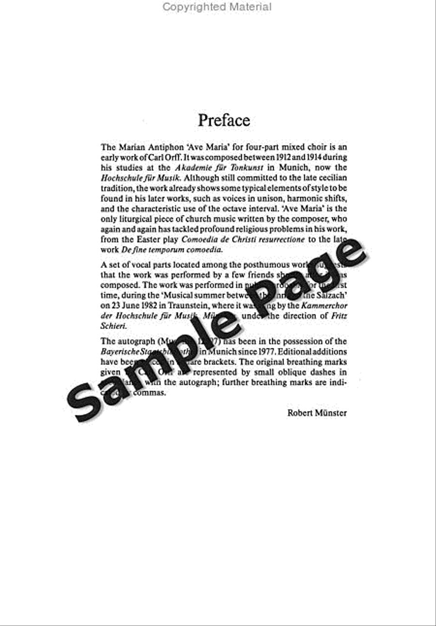 Ave Maria 4-Part scores gallery preview page 3
